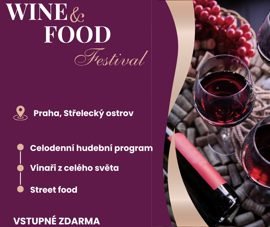 Wine and food festival na Střeleckém ostrově – nabídka prezentace vinařství 